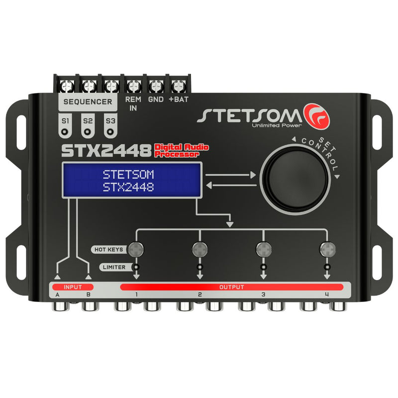 Stetsom STX2448 DSP Crossover and Equalizer 4 Channel Full Digital Signal Processor (Sequencer) - BuyBrazil